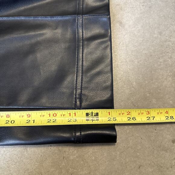 Soft Surroundings Rivka Faux Leather Pants Black Pull On 1X‎ Wide Leg Stretch - Picture 5 of 13